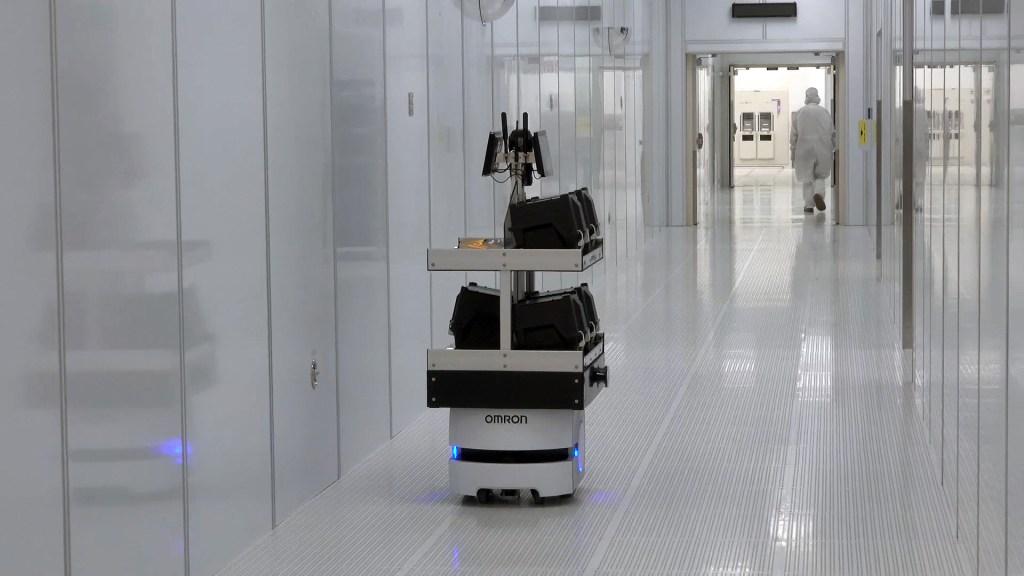 Automated material handling with OMRON's LD-90 AMR at Polar Semiconductor