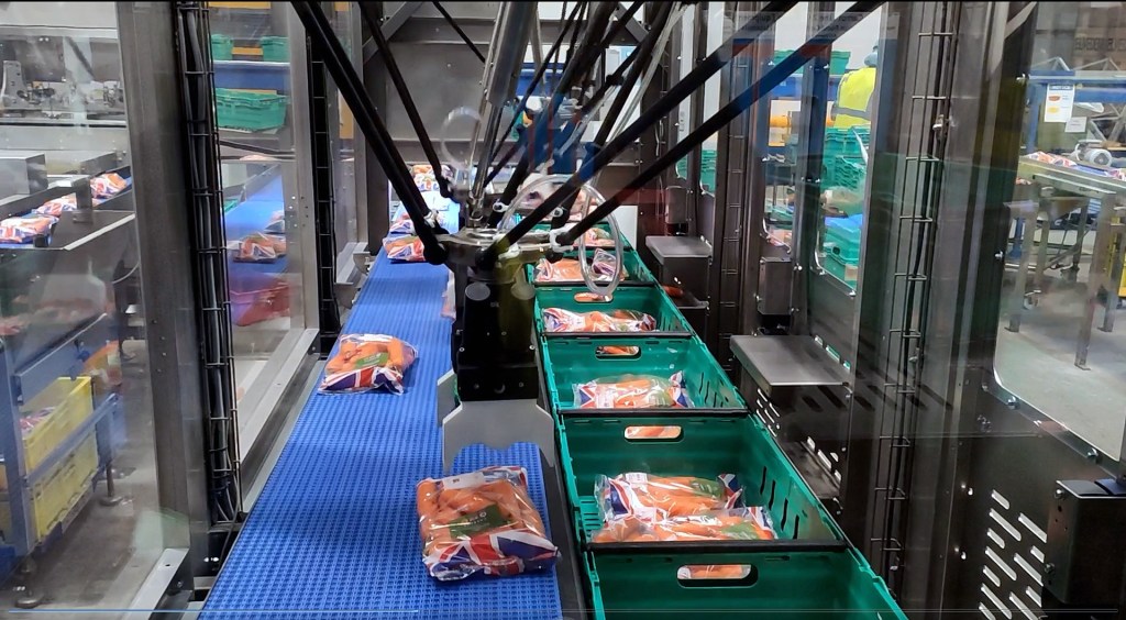 Quattro Parallel Robots used in automated punnet packing