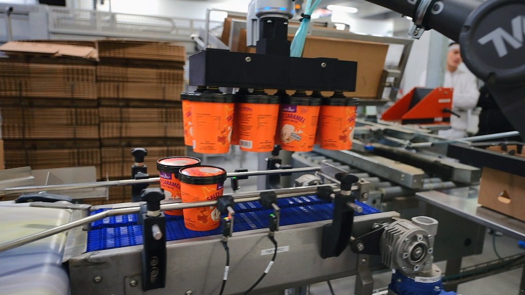 Packaging automation in ice cream production Ice Bakers