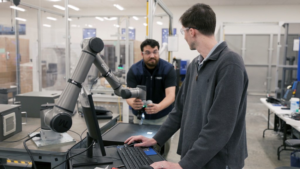 TMflow software cobot setup interface for OMRON robots