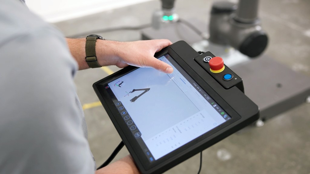 TMflow software drag-and-drop interface for robot task creation