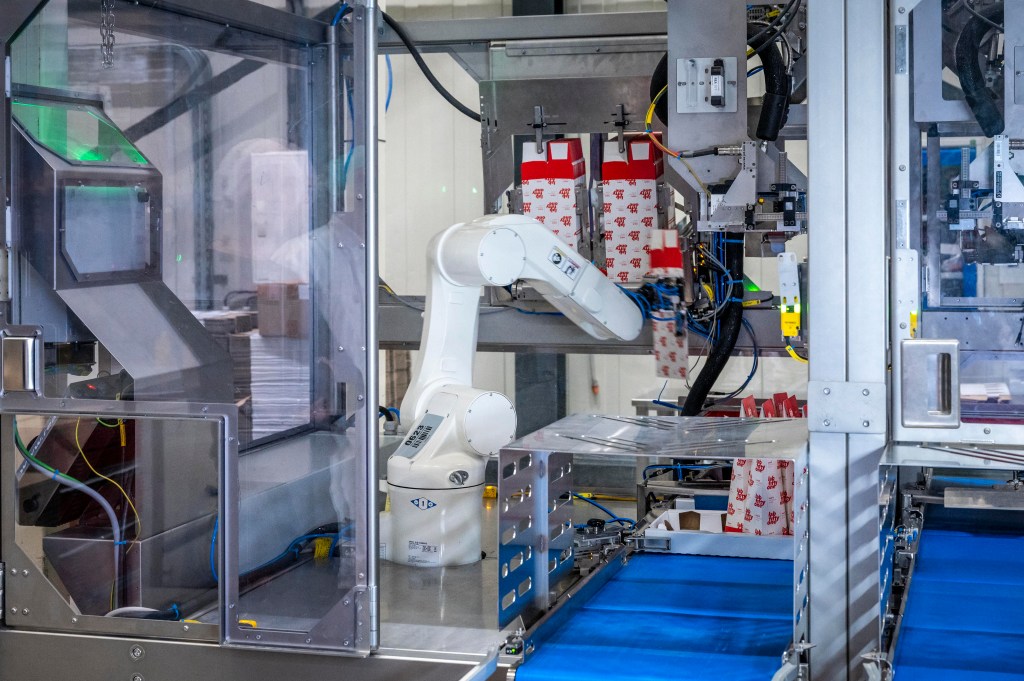 Automated FMCG packaging system at Vetipak facility