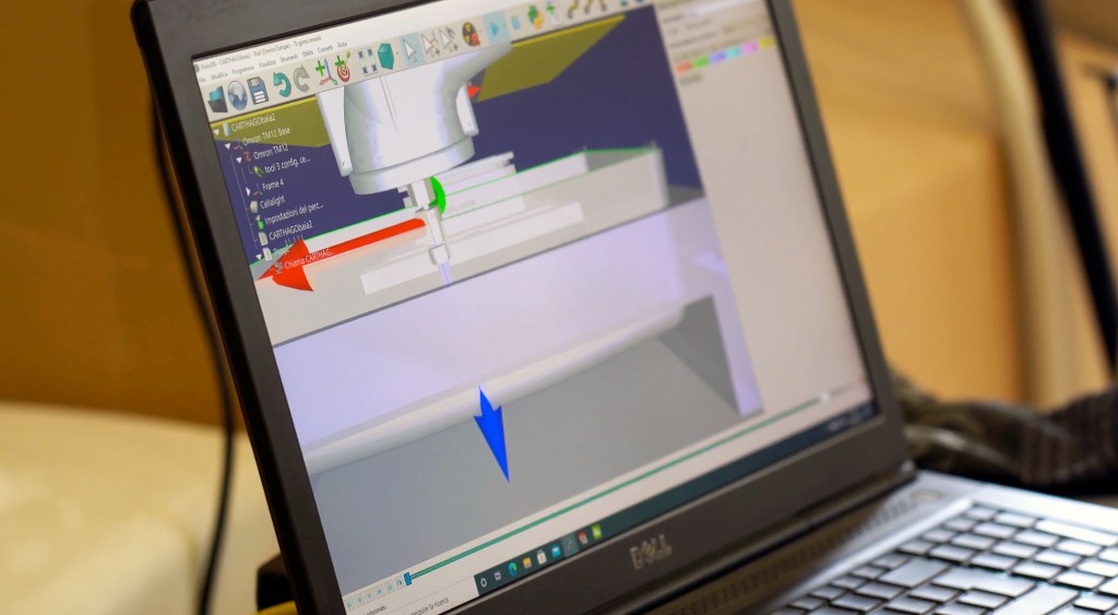 CAD CAM toolpath prepared for automated finishing of sink contours