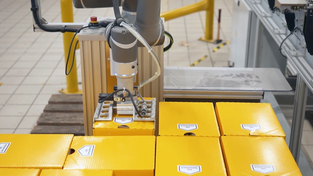 OMRON Collaborative Robot Packages Boxes at Food Facility