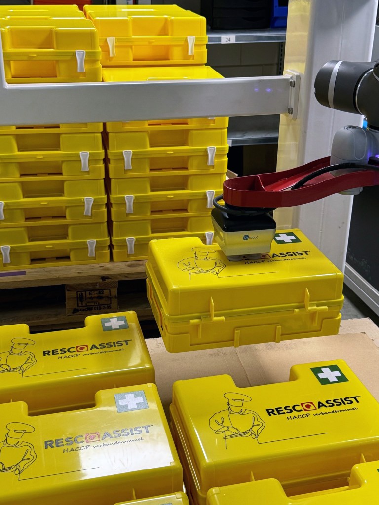 Close-up of single-pass inkjet printer in action
