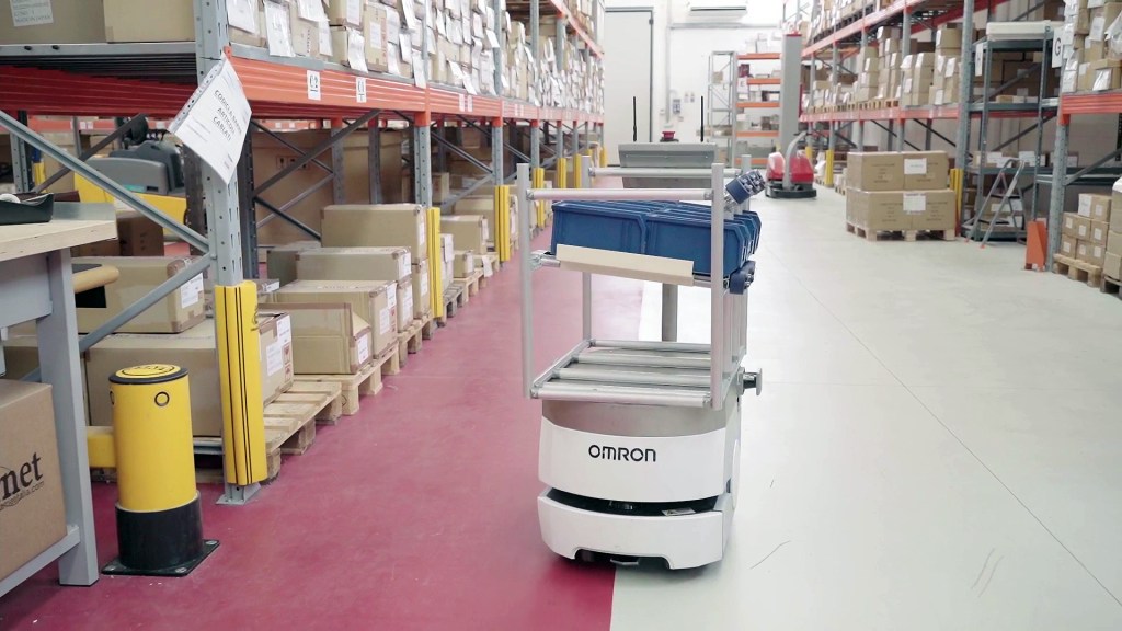 OMRON LD-60 AMR warehouse automation in logistics