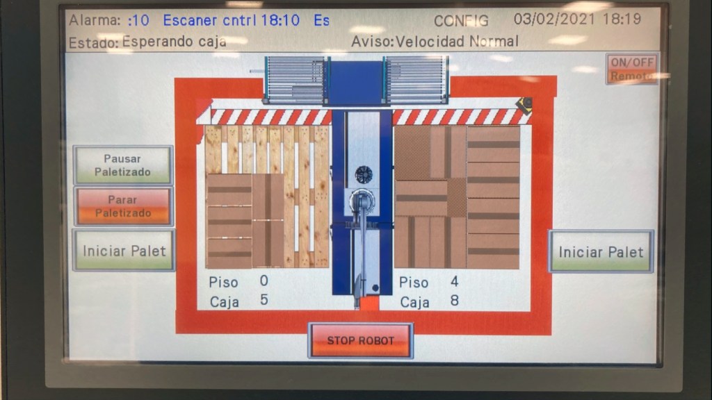 RC-1 cobot control panel interface