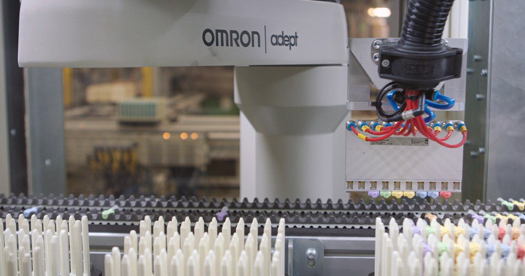 Toothbrush production at TePe automated oral care manufacturing site