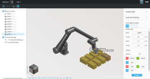 3D object image palletizer setup
