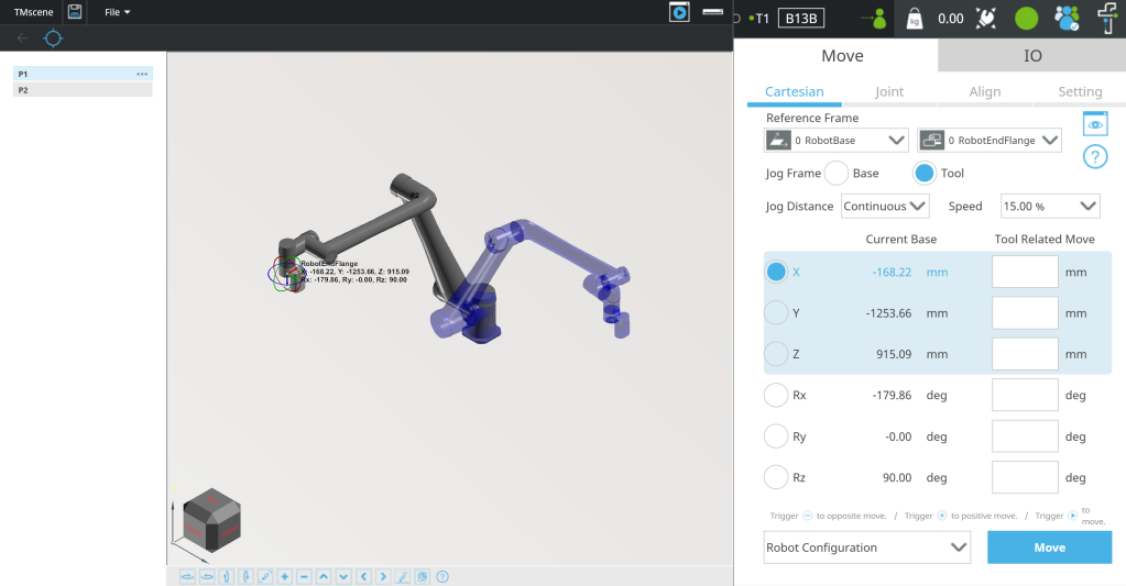Cartesian Joint Page Controller (Robot jog feature