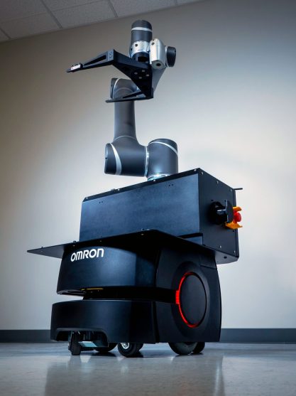 OMRON LD-90 mobile manipulator without stability bars